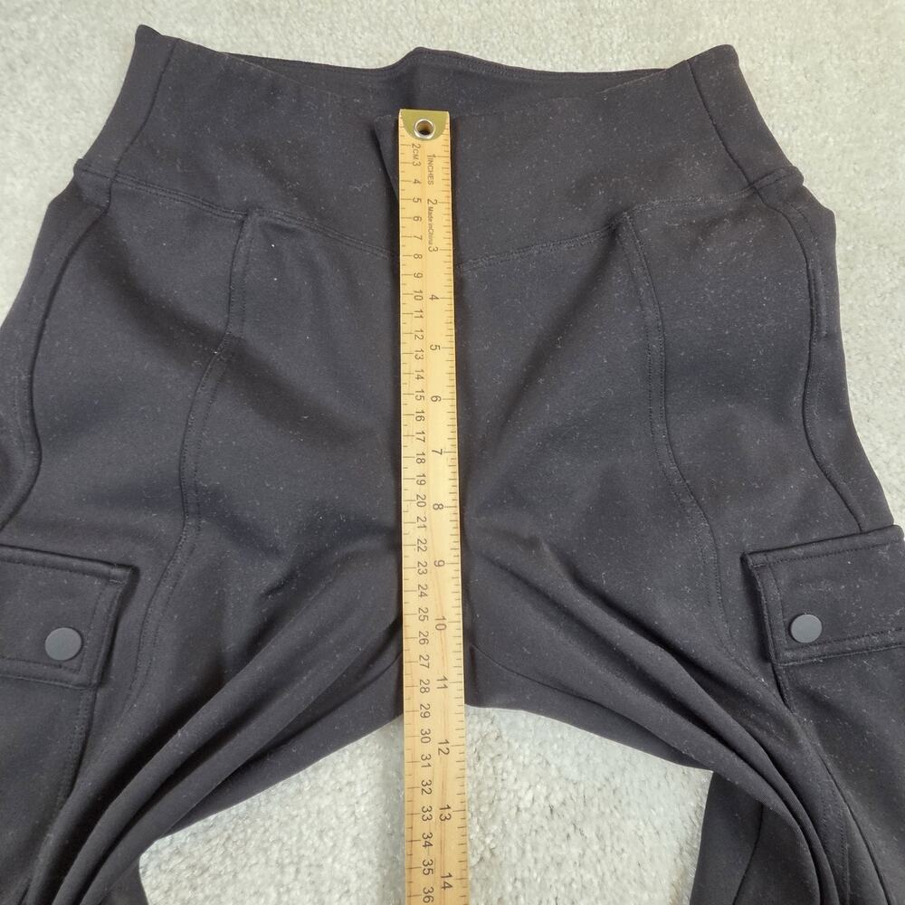 Athleta Delancy Cargo Pants Womens M Black High Rise Pockets Slim Fit Stretch - Picture 8 of 9